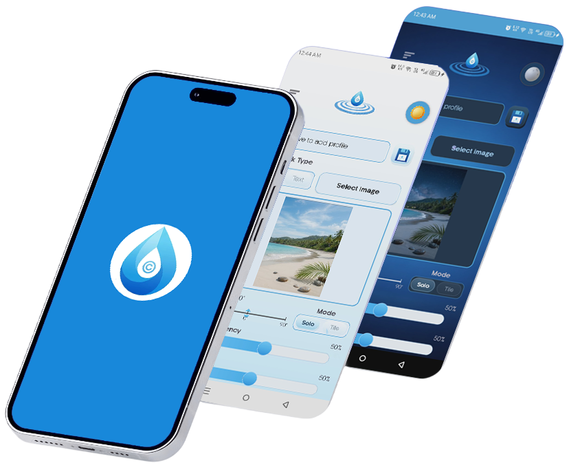 Droplet app preview on a phone