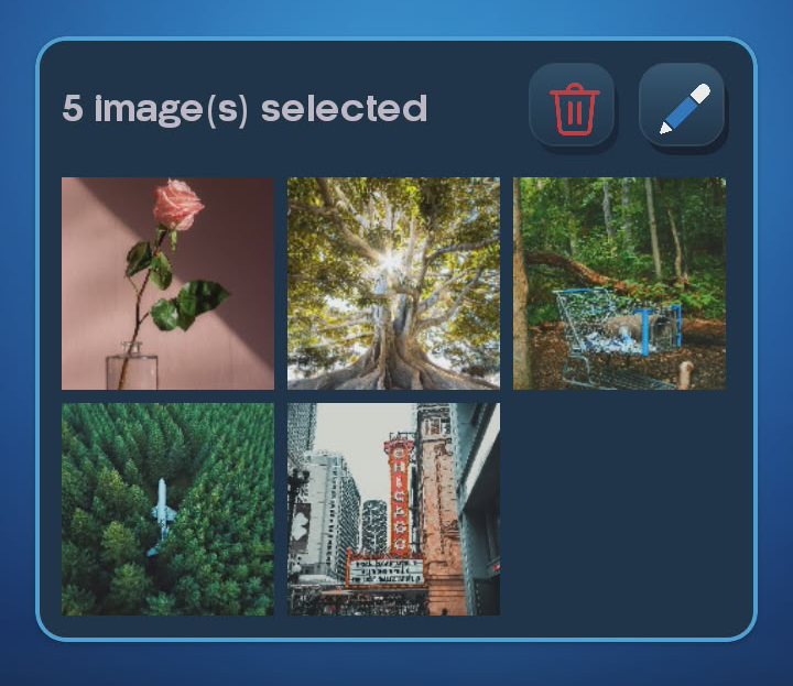 Select your photos in Droplet