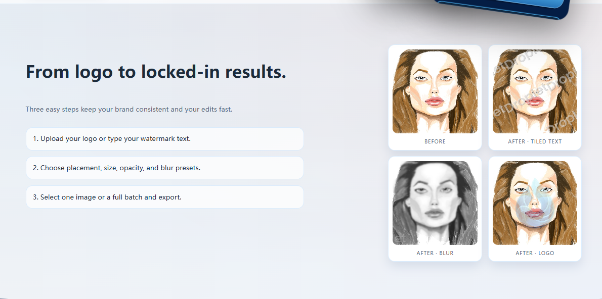Droplet landing page screenshot 3